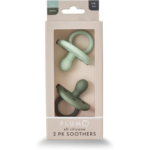 Plum 2 Pack Soother 0-6 Months Olive/Pesto