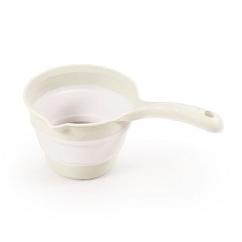 DOLU NUVE Foldable Bath Ladle for Compact Toddler Wash Tub, Ages 6+ Months, Beige
