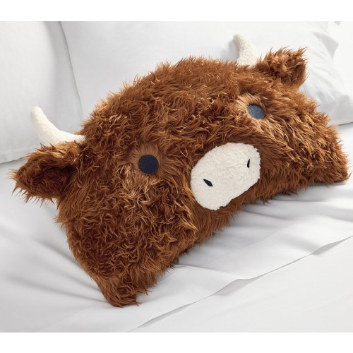 Cozy Highland Cow Critter Pillow