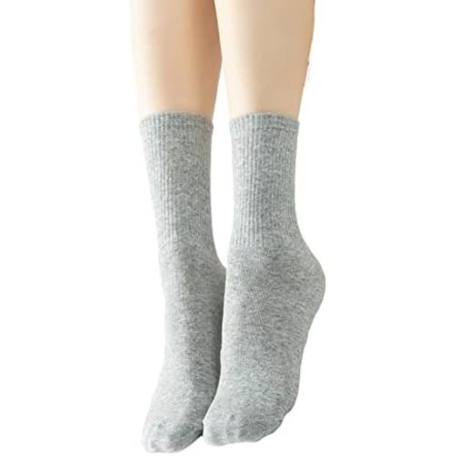 Verdancy Yoga Pilates Socks with Grips for Women Non Slip Solid Candy Colored Cushioned Crew Socks for Barre Ballet Dance