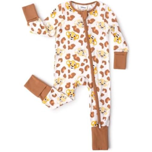 Disney Baby Viscose Made from Bamboo 2-Way Zipper Footie Outfit NB to Inf