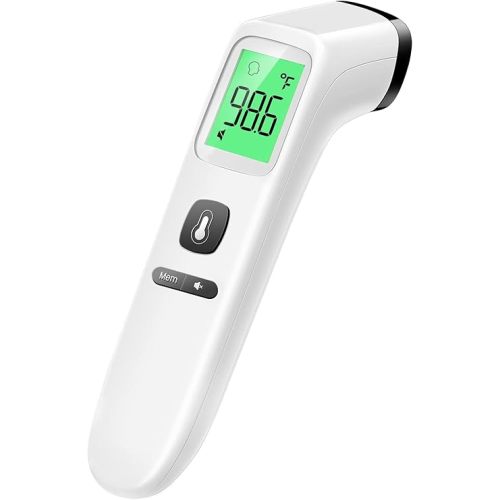 No-Touch Thermometer for Adults and Kids, Accurate Digital Baby Thermometer, Fever Alarm & Silent Mode, 2 in 1 Forehead & Object Mode