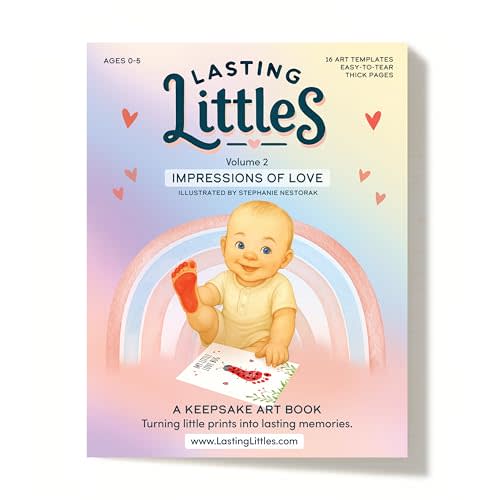 Lasting Littles Volume 2: Impressions of Love | Baby Toddler Handprint & Footprint Keepsake Book, Baby Shower New Parent Grandparent Gift, Preschool Craft, Ages 0-5 *Paints Not Included*