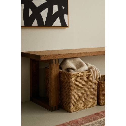 LARGE STRAW STORAGE BASKET