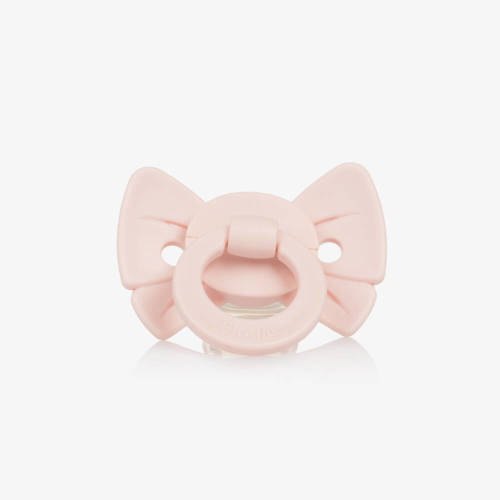 Elodie - Baby Girls Pale Pink Binky Bow Dummy | Childrensalon