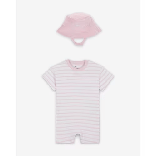 Nike Baby (12-24M) Short Sleeve Romper with Bucket Hat. Nike.com