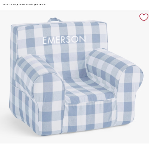 Kids Anywhere Chair®, Chambray Blue Twill with Buffalo Check