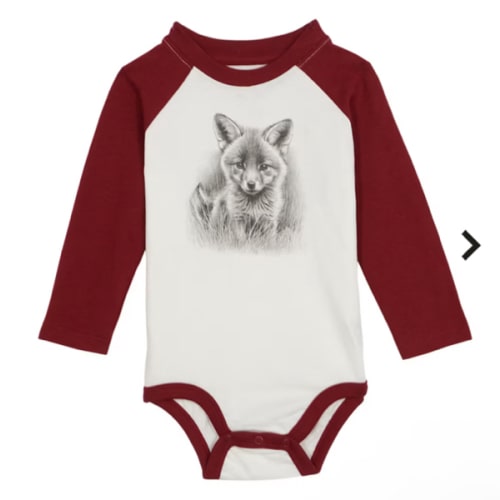 Bass Pro Shops Animal Graphic Raglan Long-Sleeve Bodysuit for Babies 3 months