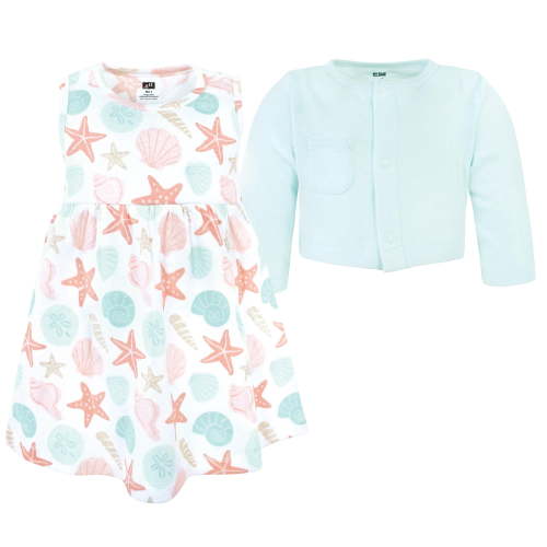 Luvable Friends Hudson Baby Dress and Blouse 2pc, Seashells, 6-9M