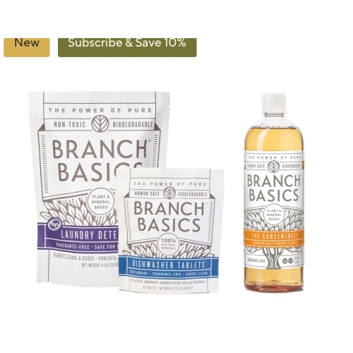 Branch Basics Cleaning -Concentrate, Laundry & Dishwasher Tabs