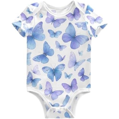 Baby Girls Boys Bodysuit Cute Highland Cows Short Sleeve Jumpsuit Bodysuit Infant Clothes for 0-24 M