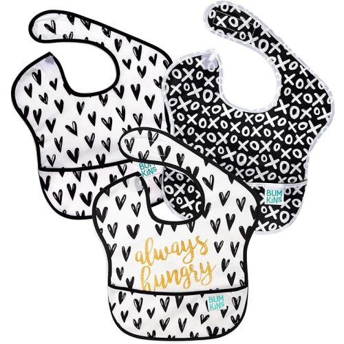 Bumkins Bibs for Girl or Boy, SuperBib Baby and Toddler for 6-24 Months, Essential Must Have for Eating, Feeding Supplies… - 3-Pack