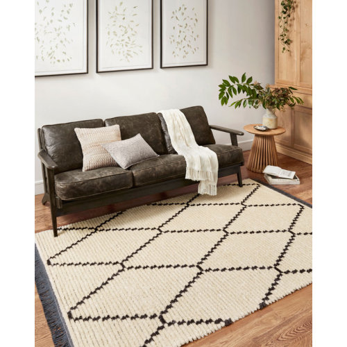Chris Loves Julia x Loloi Alice Geometric Cream/Charcoal Rug & Reviews | Wayfair