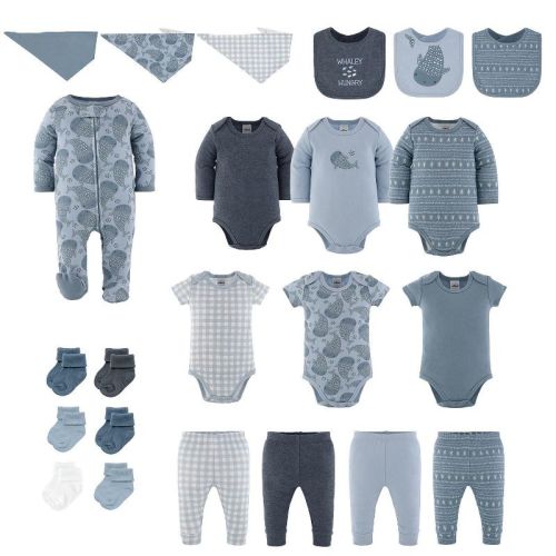 The Peanutshell Gentle Giant Baby Boy Clothing Set, Baby Boy Clothes, 0-3 Months, 23 Piece Set