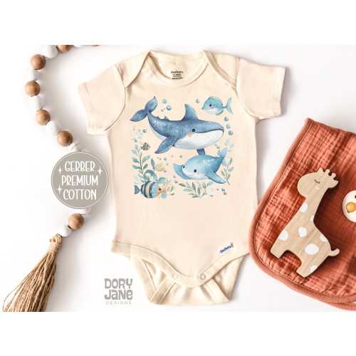 Ocean Creatures Baby ONESIES® Brand Bodysuit Cute Ocean Animals Baby Bodysuit Ocean Themed Baby Outfit Ocean Animals Baby Shower Gift