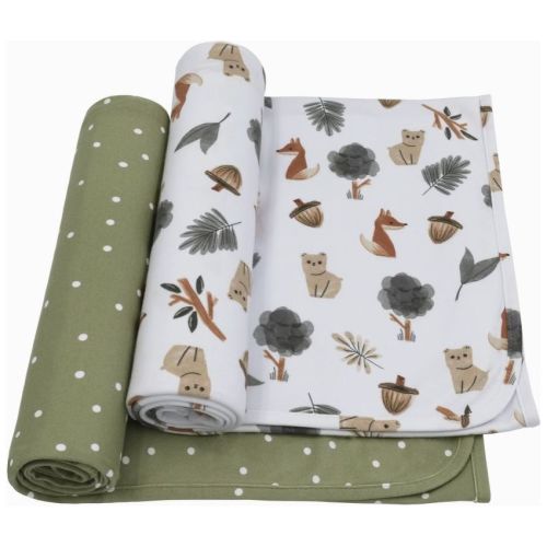 2 PK Jersey Swaddle - Forest Retreat