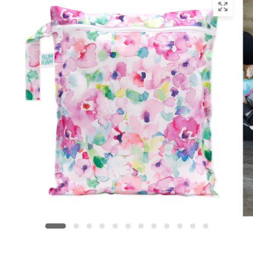 Reusable Wet Bag, Travel Bag, Waterproof Fabric – Watercolor | Bumkins Baby