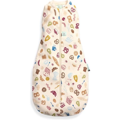 ergoPouch - Cocoon Sleep Sack Swaddle - Organic Cotton Newborn Swaddle Bag with Two-Way Zipper - Baby Swaddle Blanket for Safe Sleep 0.2tog Bon Appetit 3-6M