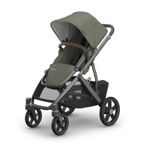 UPPAbaby Vista V3 Full-Size Stroller - Evelyn: Adjustable Harness, Machine Washable Seat Pad, Flat-Free Tires