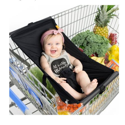 Amazon.com : Binxy Baby Shopping Cart Hammock – Infant Seat for Grocery Carts – Fits All Car Seat Models – Compatible with Wide 4-Seater Wagons (20”+ Only) – Holds Up to 50 lbs – Black : Baby