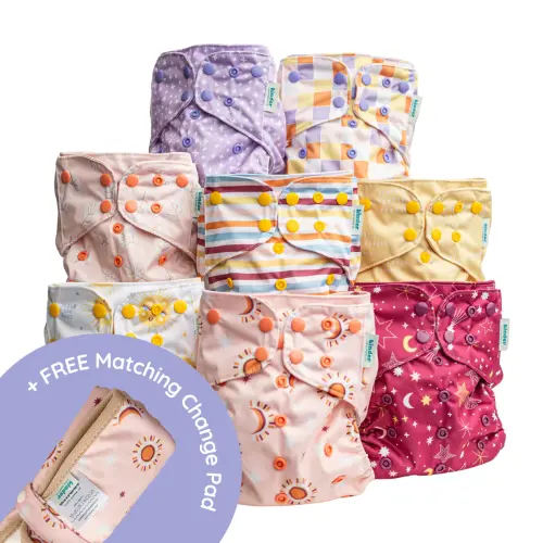 Sherbet Skies Value Bundle + FREE Matching Change Mat – Kinder Cloth Diaper Co.
