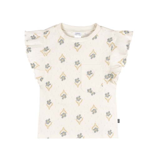 Modern Moments by Gerber Baby and Toddler Girl Organic Pleated Ruffled Top, Sizes 0/3 Months - 5T