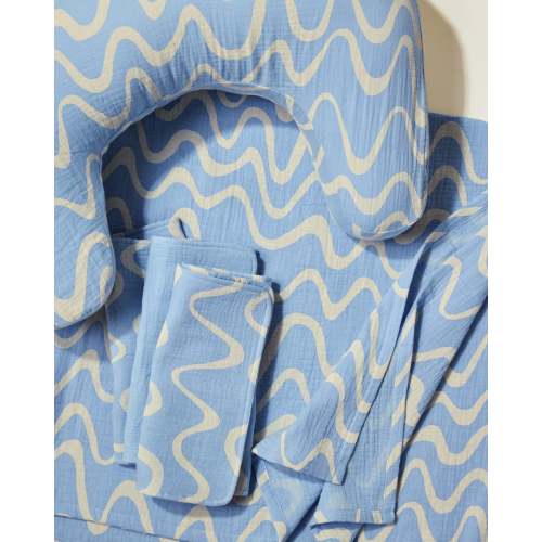 Muslin Breastfeeding Bundle | Blue Waves - Storq by Kindred Bravely