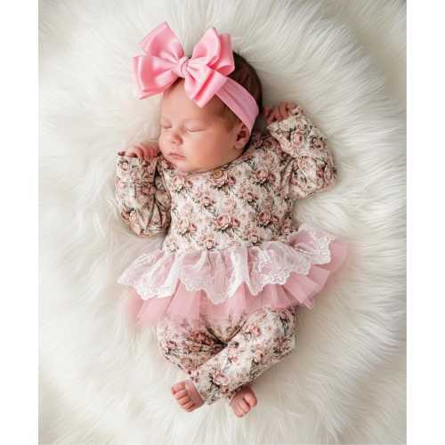 Newborn Girl Homecoming Outfit Floral Sleeper Baby Girl Hospital Announcement Outfit Gift From Grandma Convertible Hands Shower Gift