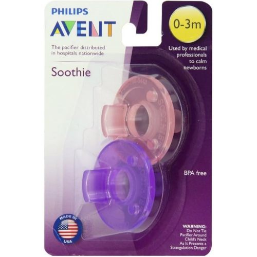Philips Avent BPA Free Soothie Pacifier,Color May Vary 0-3m 2 ea