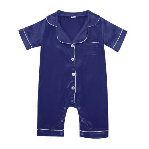 Huowey Baby Girl Boy Silk Pajamas Rompers Button Down Short Sleeve Satin Pj's Jumpsuit Lovely Pjs, 0-3 Months