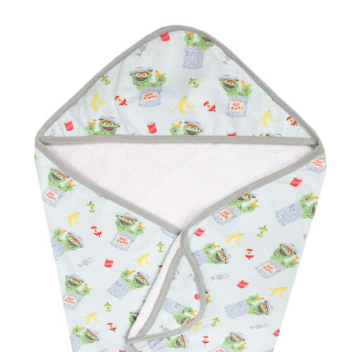 Premium Baby Knit Hooded Towel - Oscar the Grouch