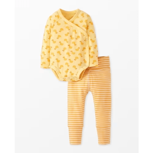 Baby Layette  Wrap Top & Wiggle Pants in HannaSoft™