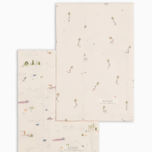 2-Pack Burp Cloths (Kite+Lake)