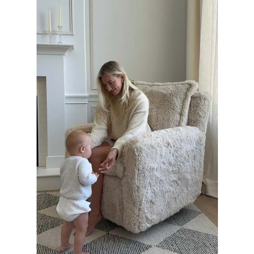 Aussie Faux Hide | Flynn | Swivel Nursery Recliner | Oilo™ Studio