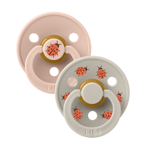 STUDIO Colour Pacifiers 2 Pack Ladybug - Blush/Sand – Bibsworld store US