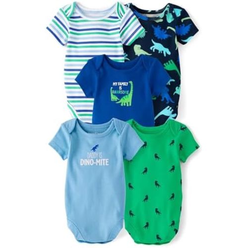 The Children's Place Baby Boys' And Newborn Short Sleeve Bodysuits,multipacks