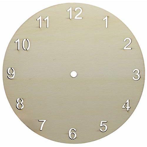 Creative Hobbies Clock Face for Crafts, DIY Unfinished Wood Clock Face Blank, 9" Round with Laser Cut Numerals, Make Your Own Clock