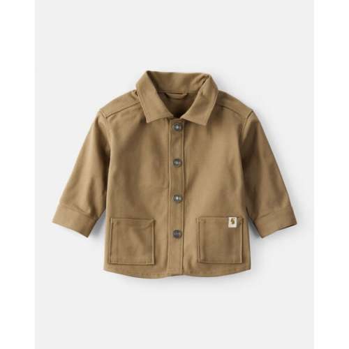 Baby Boy Canvas Long-Sleeve Fashion Jacket - Brown | Carter's