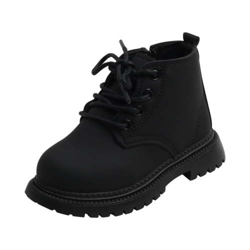 Odeerbi Infant Toddler Boys Girls Leather Shoes Soft Sole Slip Resistant Lovely Prewalker Baby Cute Fashion British Style Non Slip 2025 Casual Boot Black