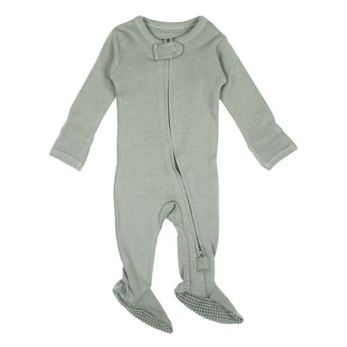 Seafoam | Organic Zipper Footie – L'ovedbaby