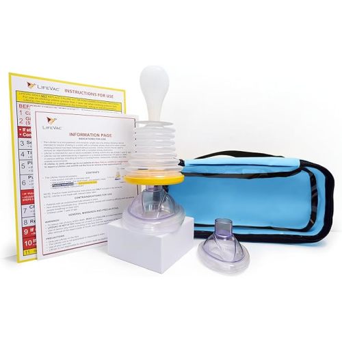 LifeVac Blue Travel Kit - Portable Suction Rescue Device, First Aid Kit for Kids and Adults, Portable Airway Suction Device for Children and Adults
