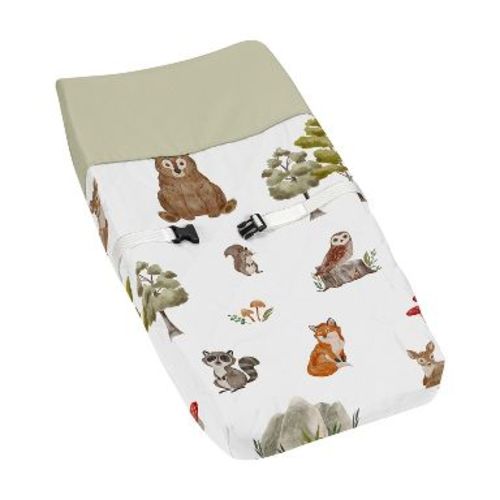 Sweet Jojo Designs Boy Girl Gender Neutral Unisex Changing Pad Cover Watercolor Woodland Forest Animals Multicolor