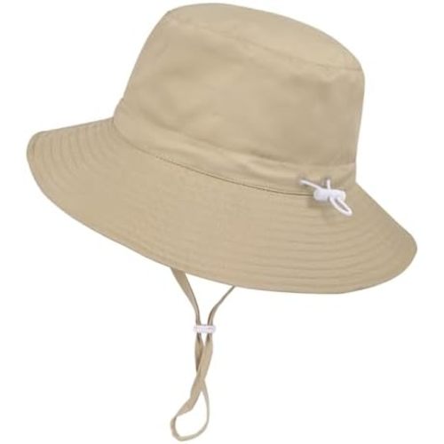 Baby Toddler Sun Hat,Boys Girls Adjustable Bucket Hat for Kids UPF 50+ Sun Protective Child Summer Beach Hats 0-5 Years