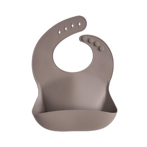 Silicone Baby Bib Dove Gray One Size
