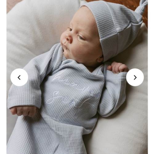 Heaven Sent Waffle Gown & Matching Beanie – OUR HOUSE ABOVE