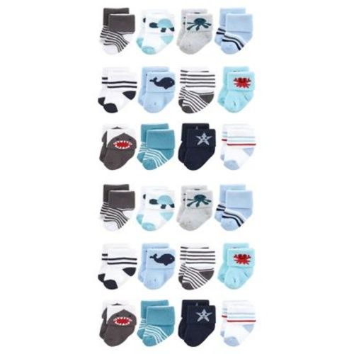 Hudson Baby Cotton Rich Baby Terry Socks 24-Pack
