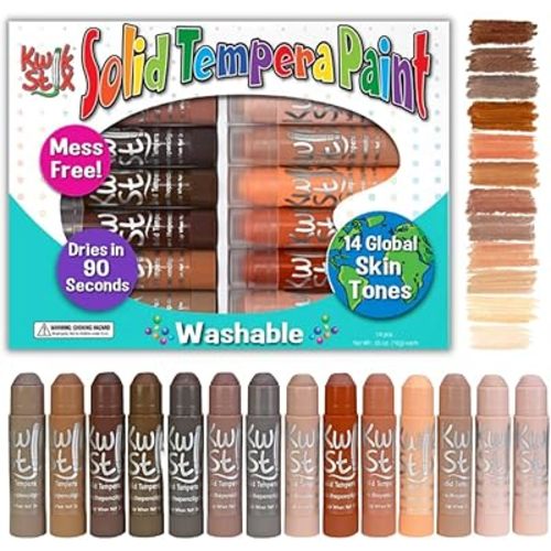 Kwik Stix Solid Paint Pens, Assorted Skin Tones, Pack of 14