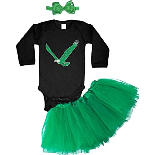 Eagle - Philly Sports Baby Bodysuit + Tutu Skirt + Bow Headband Set