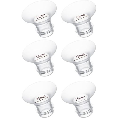 15mm Flange Insert 6PC, Compatible with 15mm Flange Spectra/Flange Inserts for Spectra/Momcozy Flange Inserts/Momcozy Wearable Breast Pump Flange Insert/Flange Inserts for Medela Pump/Willow/TSRETE