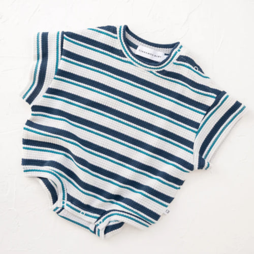 Corfu Stripe Knitted Tshirt Romper
